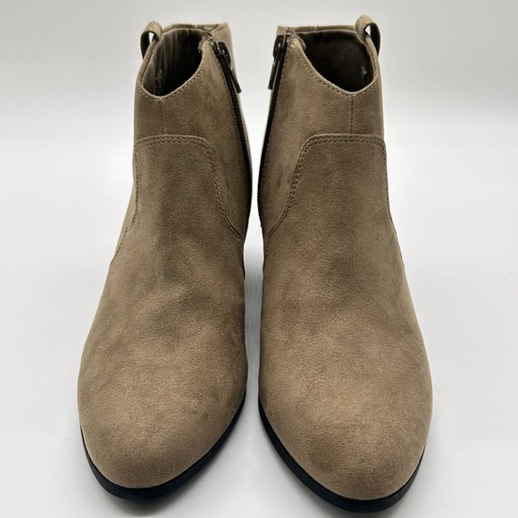 Old Navy Boots‎ Womens 7 Tan Sueded Western Ankle Boots Booties - Picture 4 of 11